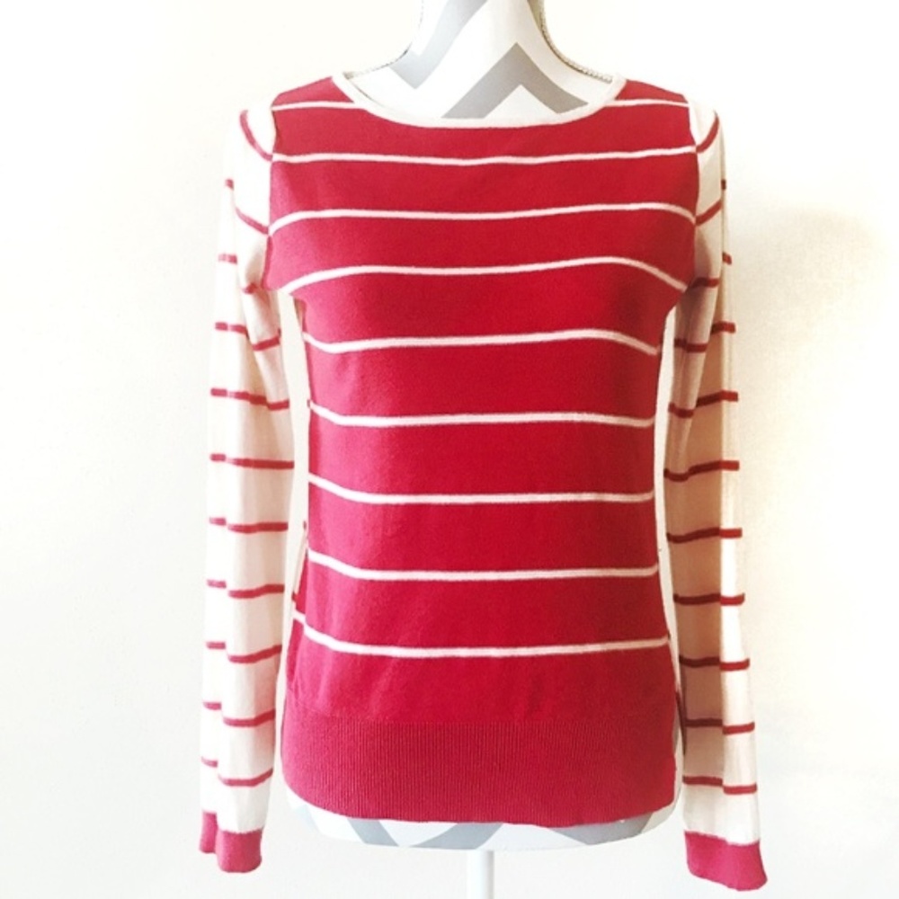 Anthropologie Sparrow Striped two-toned sweater